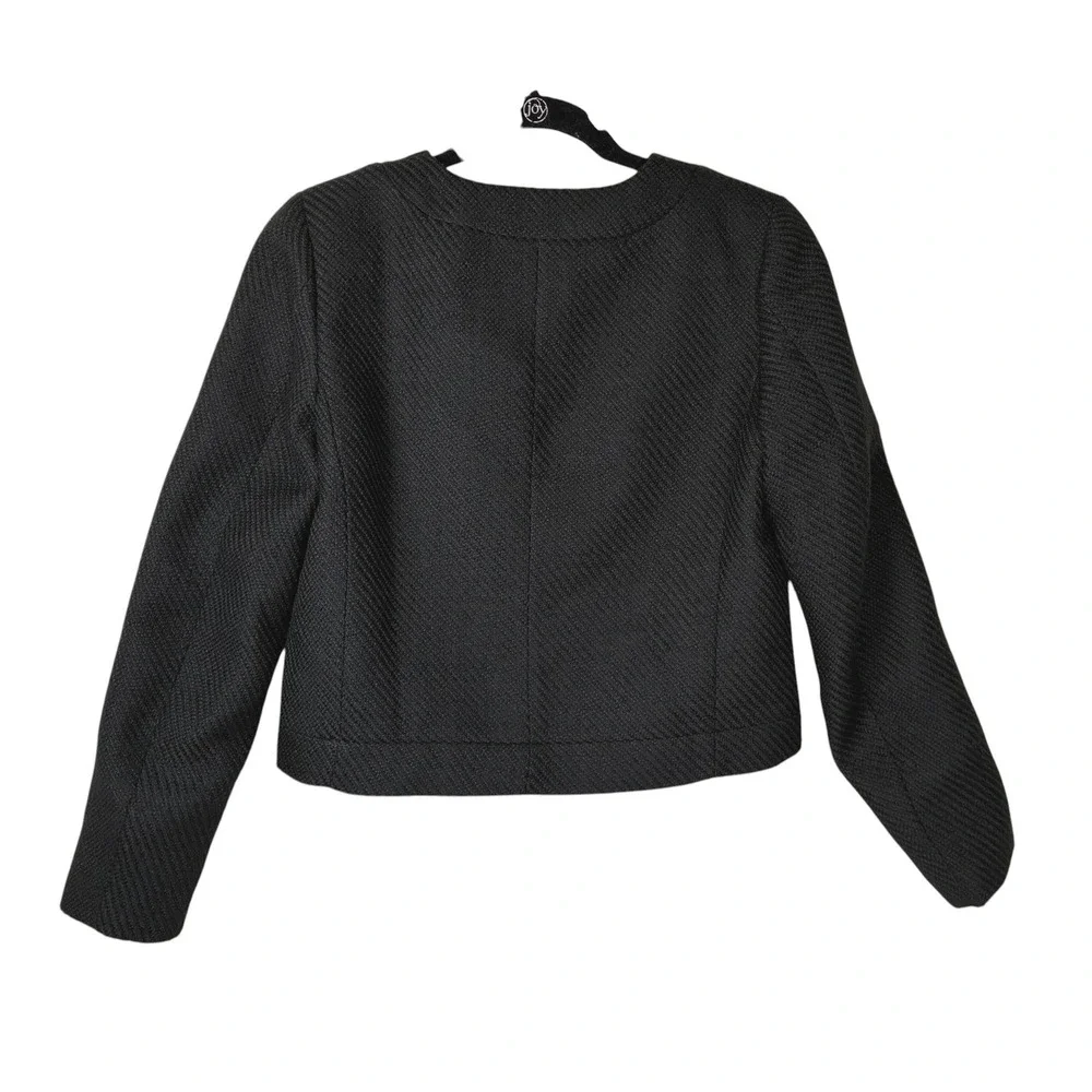 J. Crew Women's Tweed Lady Jacket Size 2 Black Old Money Preppy Office Preppy